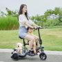 Small 3 Wheel Electric Scooter for Adults Fully Enclosed Folding Mobility Tricycle Light Weight 350W Motor 60KM Range per Charge