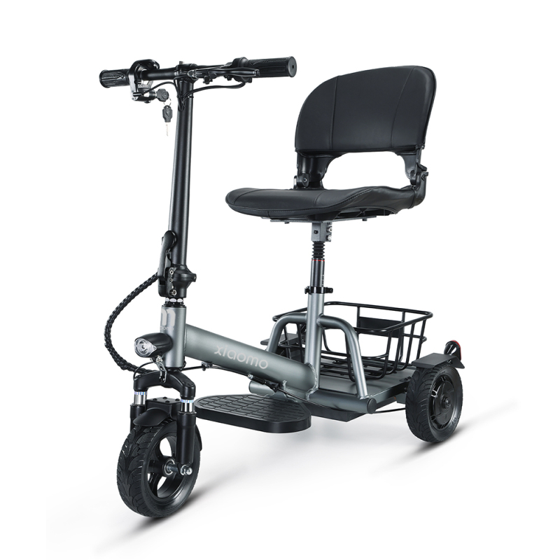 Small 3 Wheel Electric Scooter for Adults Fully Enclosed Folding Mobility Tricycle Light Weight 350W Motor 60KM Range per Charge