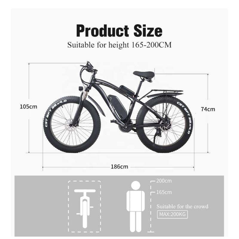 Ready to Ship 21 Speed Electric Bike 1000W Electric Mountain Bike Bicycle With 48V 17Ah Lithium Battery