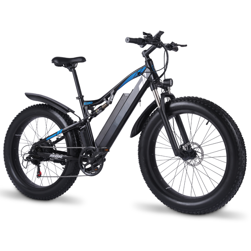 2021 New Arrival Adult Electric Bike Fat Tyre E Bike Mountain 1000W 48V Full Suspension Electric Bicycle 1000W