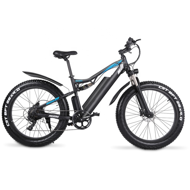 2021 New Arrival Adult Electric Bike Fat Tyre E Bike Mountain 1000W 48V Full Suspension Electric Bicycle 1000W