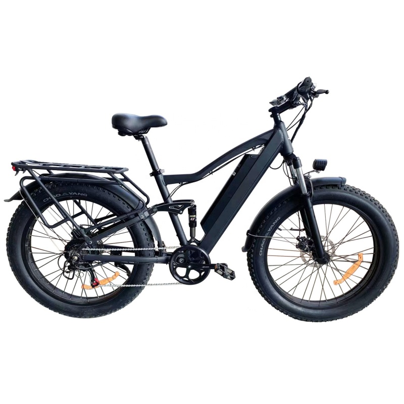 China Cheap Full Suspension Fat Tire Electric Bike 750W 1000W Fat Tyre Ebike Bicycle MTB Men Racing Mountain Bike For Sale