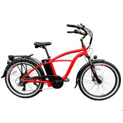 48V 500W Beach Cruiser Electric Bicycle 26 Inch Step Over Cruiser Bike Ebike With 48V 13Ah Removable Battery