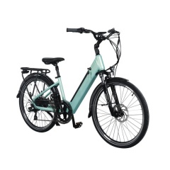 Cheap 48V 26Inch Electric Bicycle E Bike 350W City Bike Step Through Bici Elettrica With 9.6Ah Hidden Battery