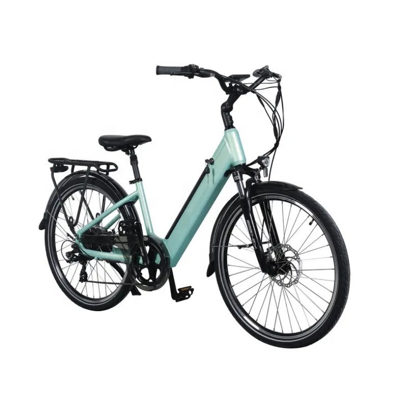 Cheap 48V 26Inch Electric Bicycle E Bike 350W City Bike Step Through Bici Elettrica With 9.6Ah Hidden Battery