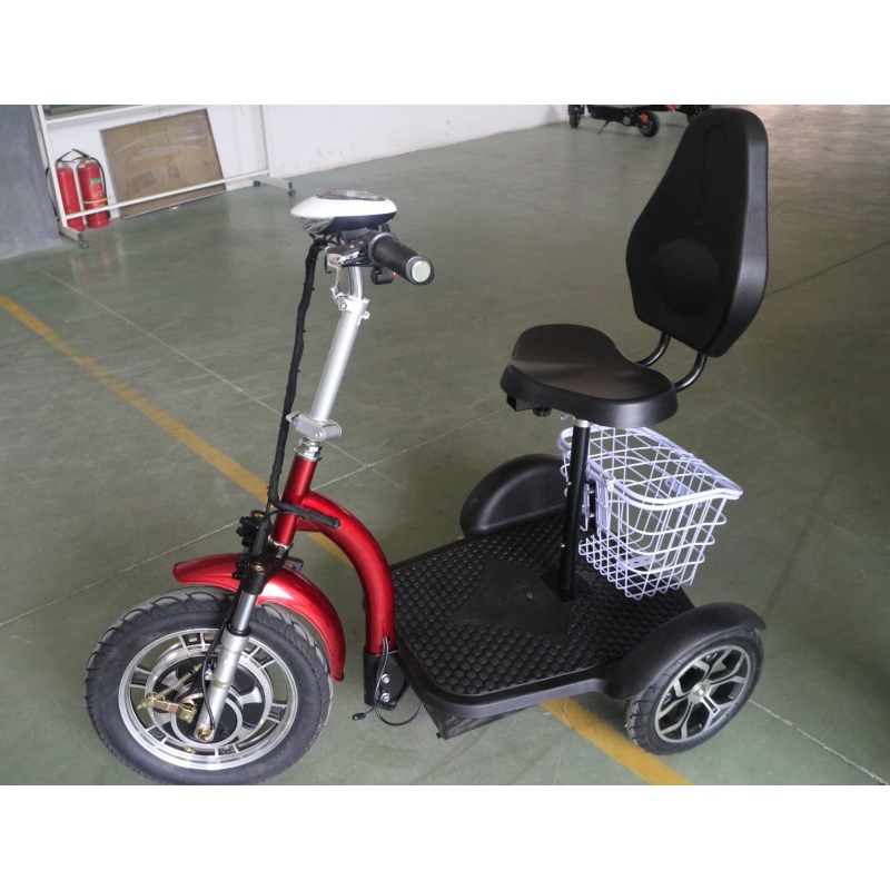 48V 500W High Power 3 Wheel Electric Scooter Reverse Adults Tricycles LED Light 12AH Battery Capacity 60km Range Per Charge