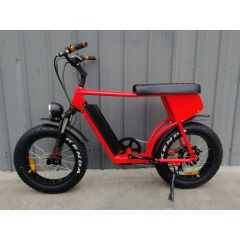 High Quality 20 Inch Fat Bike Electric 48V 500W Big Power Fatbike Electric Bicycle With 4.0 Fat Tires Long Seat