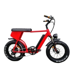 High Quality 20 Inch Fat Bike Electric 48V 500W Big Power Fatbike Electric Bicycle With 4.0 Fat Tires Long Seat