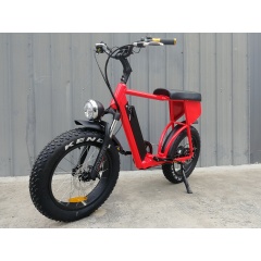 High Quality 20 Inch Fat Bike Electric 48V 500W Big Power Fatbike Electric Bicycle With 4.0 Fat Tires Long Seat