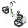 500W Foldable 48v Electric Tricycle 3 Wheel Cargo Bike with 20x4.0 Fat Tire Aluminum Material Folding Electric Trike for Adults