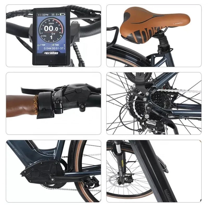 New Arrival 36V 250W Urban Electric City Bike 700C Retro Bicycle Step Through E Bike With Shimano 8 Speed Gears