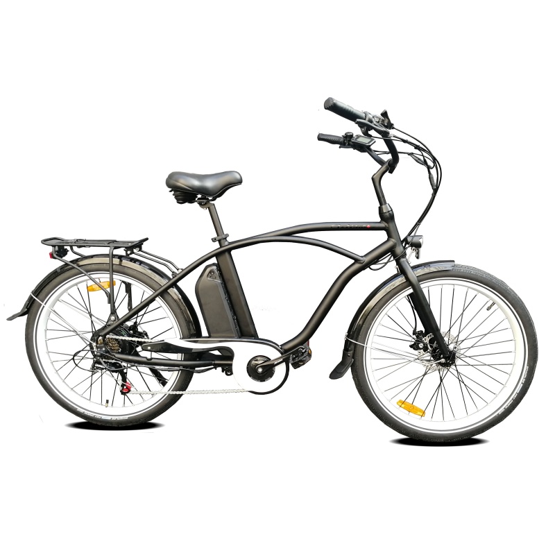 48V 500W High Power 26 Inch Beach Cruiser Tandem Electric Bike Best True Fashion Beach Fat Bike For Sales