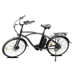 48V 500W High Power 26 Inch Beach Cruiser Tandem Electric Bike Best True Fashion Beach Fat Bike For Sales