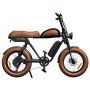 Super Cool Retro Ebike Bafang 1000W Full Suspension Fat Tire Moped Style Battery Bike Patent Design Better Than 73