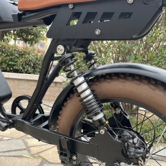 Super Cool Retro Ebike Bafang 1000W Full Suspension Fat Tire Moped Style Battery Bike Patent Design Better Than 73