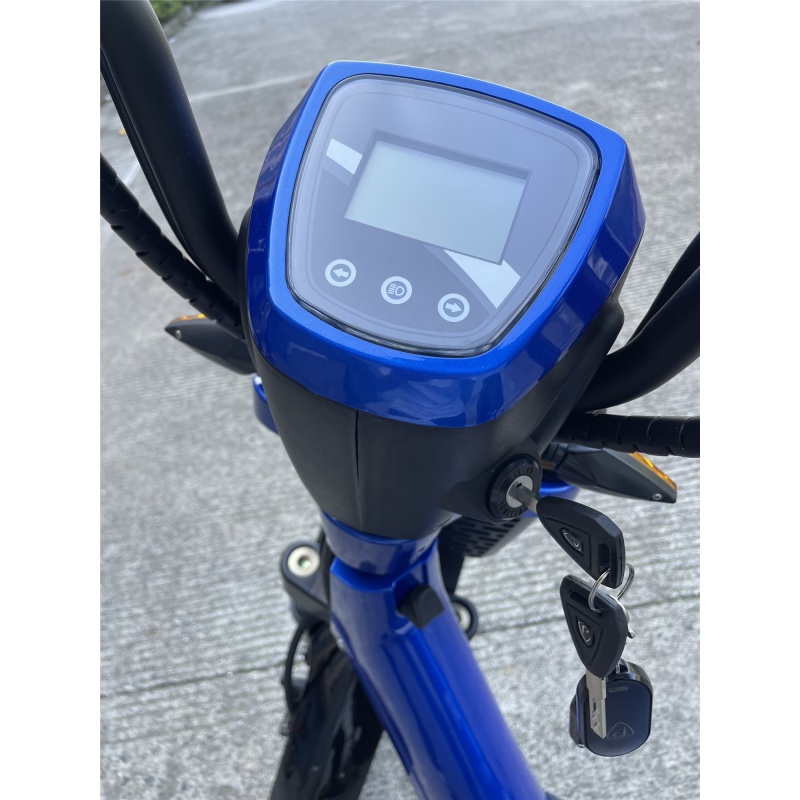 Long Range 48V 350W Electric Scooter Bike Pedal Assist Escooter With 3 Speed Regulator Front Basket Delivery El Scooter