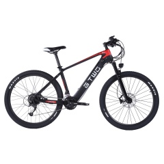 Super Light Weight 27.5 Inches Carbon Fiber Ebike Mountain Bike Electric 27 Speed Mountain Bicycle With Bafang 350W Motor
