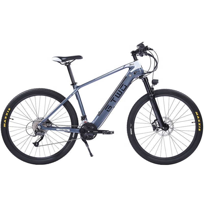 Super Light Weight 27.5 Inches Carbon Fiber Ebike Mountain Bike Electric 27 Speed Mountain Bicycle With Bafang 350W Motor