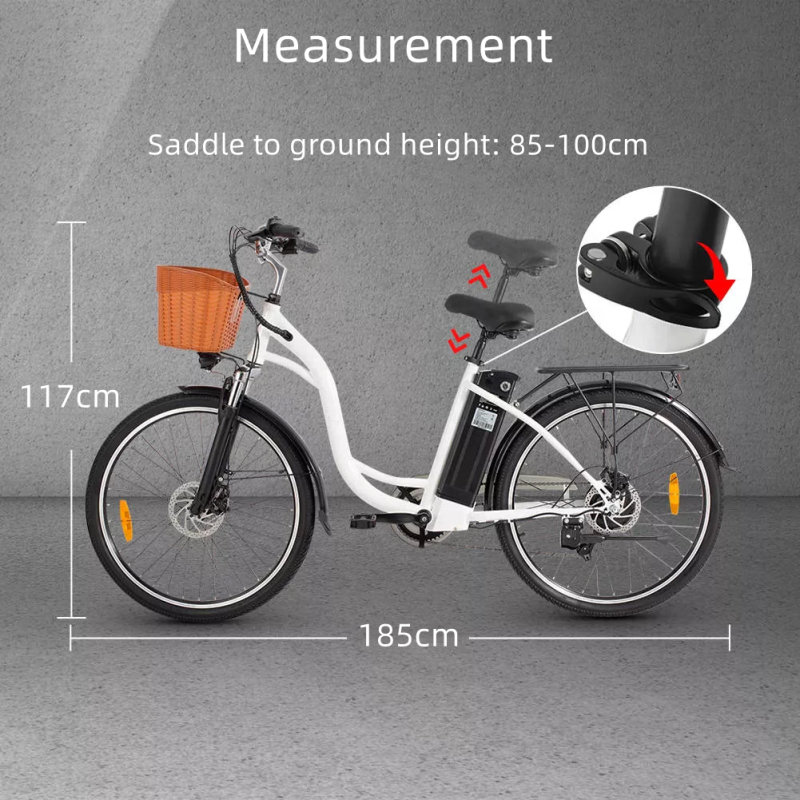 36V 350W Vintage Ebike EU US Warehouse Long Range Bicycle With Motor For City Urban Commuting