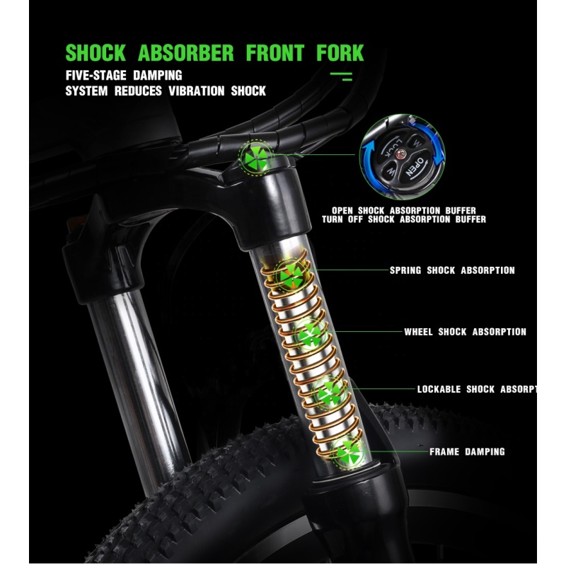 Long Range 120Km Electric Cycle With Double 48V 10.4Ah Lithium Battery Electric Bike Foldable Bicycle