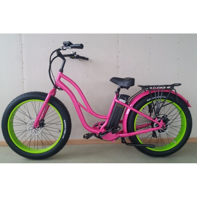 48V 500W 750W Electric City Bike Woman 26x4.0 Fatbike Electric Bicycle Big Tyre  E Cycle Electric Cyccle