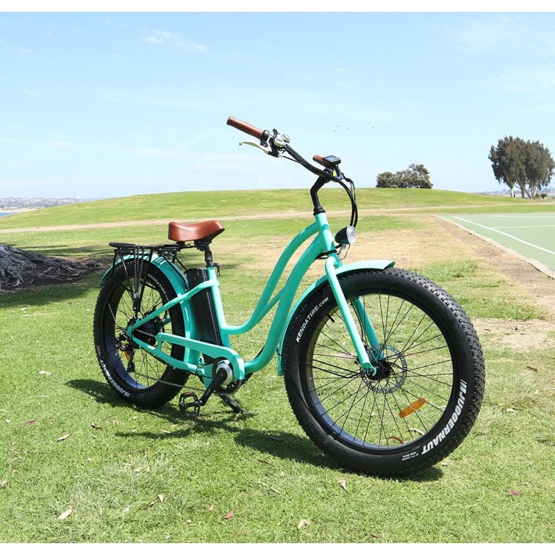 48V 500W 750W Electric City Bike Woman 26x4.0 Fatbike Electric Bicycle Big Tyre  E Cycle Electric Cyccle