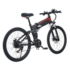 21 Speed Folding Mountain Electric Bike 26 Inches Electric Bicycle With 48V 350W Motor 10.4Ah Hidden Battery Foldable Ebike