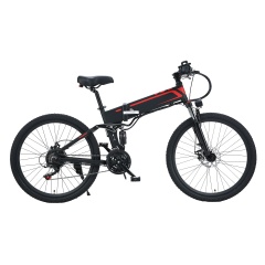 21 Speed Folding Mountain Electric Bike 26 Inches Electric Bicycle With 48V 350W Motor 10.4Ah Hidden Battery Foldable Ebike