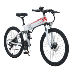21 Speed Folding Mountain Electric Bike 26 Inches Electric Bicycle With 48V 350W Motor 10.4Ah Hidden Battery Foldable Ebike