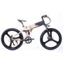 OEM Two-Tone Paint 3-Speichen-Magnesium-Rad-Elektromotor-Fahrrad 26-Zoll-Klapp-Mountainbike-Vollfederung E-Bike