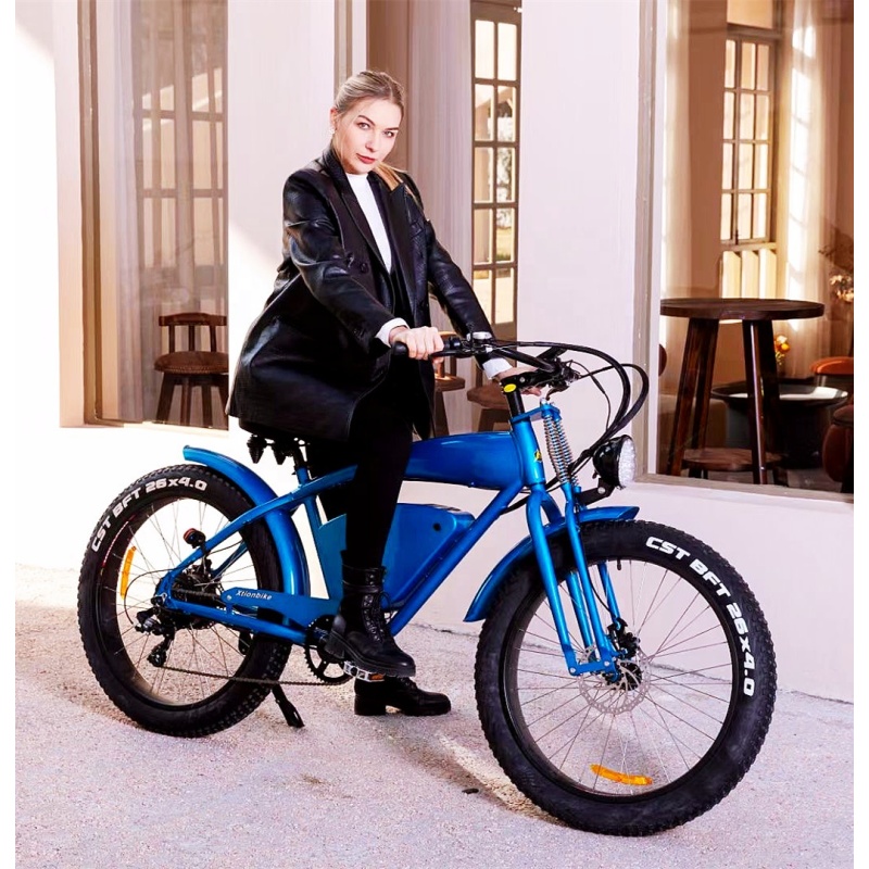 new design 48v 500w electric wide tires big wheel snow bike adult fat tire chopper bicycle beach cruiser electric bike