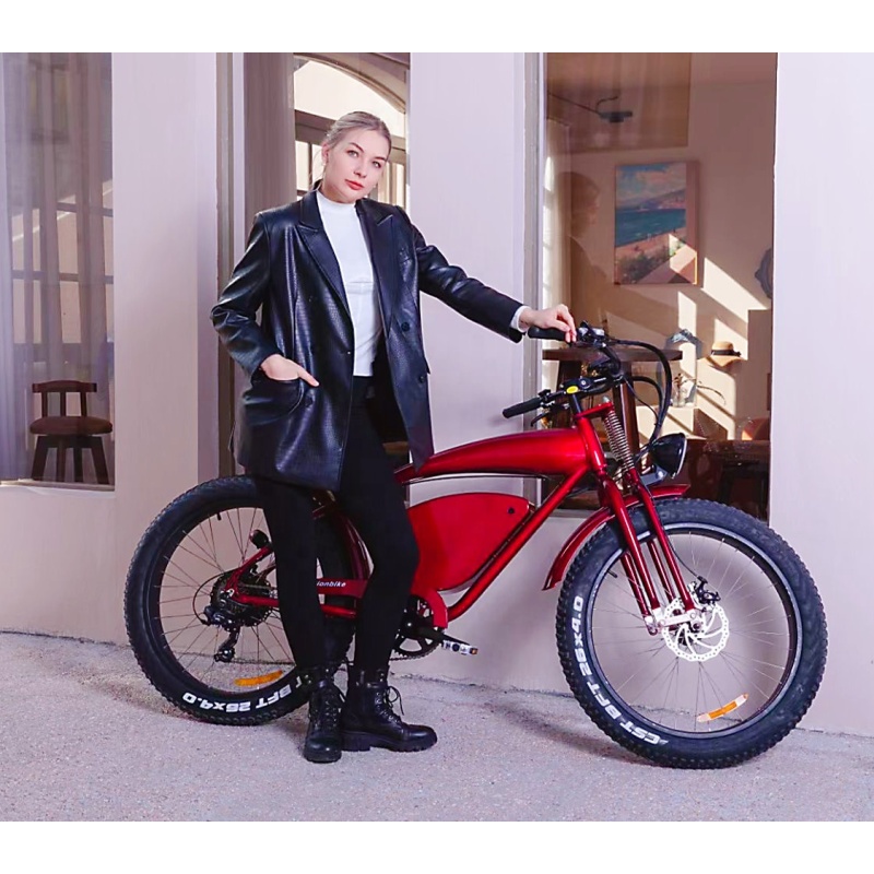 new design 48v 500w electric wide tires big wheel snow bike adult fat tire chopper bicycle beach cruiser electric bike