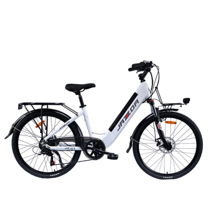 24 Inch Aluminum Alloy Frame Electric City Bike 250W 36V Dual Lithium Battery Long Range Delivery Ebike 26 Inch Optional