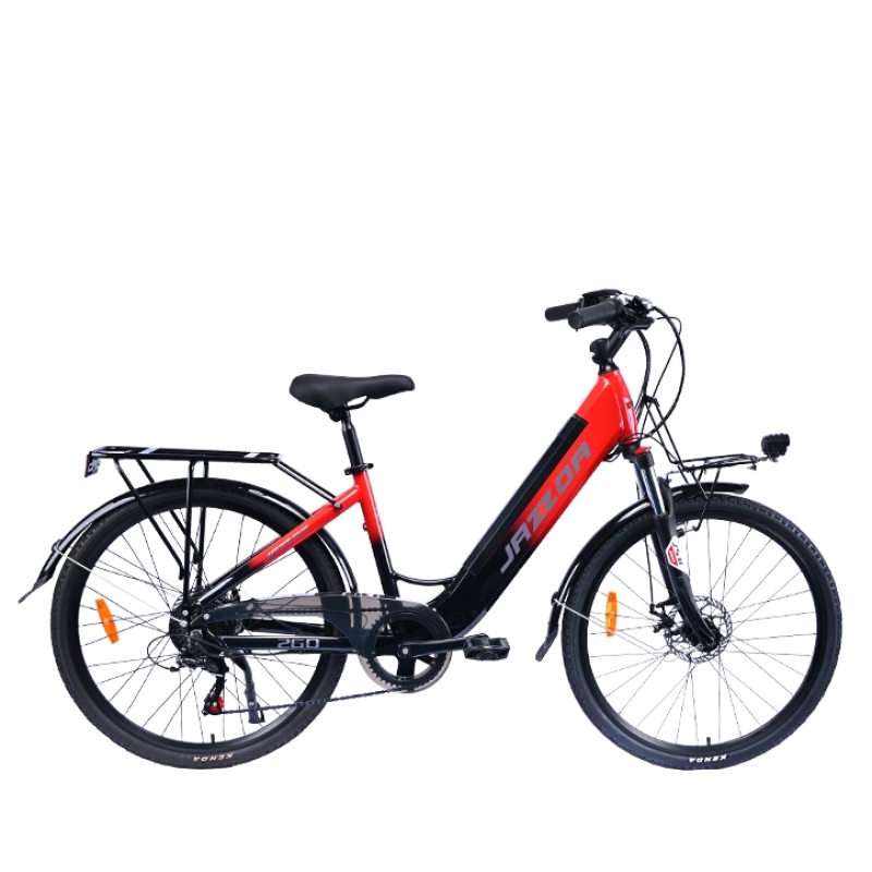 24 Inch Aluminum Alloy Frame Electric City Bike 250W 36V Dual Lithium Battery Long Range Delivery Ebike 26 Inch Optional