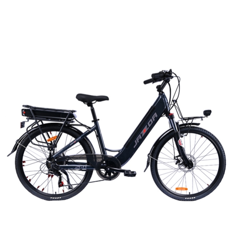 24 Inch Aluminum Alloy Frame Electric City Bike 250W 36V Dual Lithium Battery Long Range Delivery Ebike 26 Inch Optional