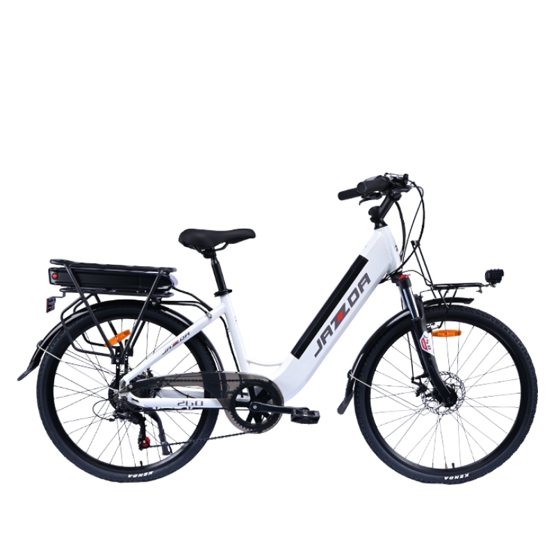24 Inch Aluminum Alloy Frame Electric City Bike 250W 36V Dual Lithium Battery Long Range Delivery Ebike 26 Inch Optional