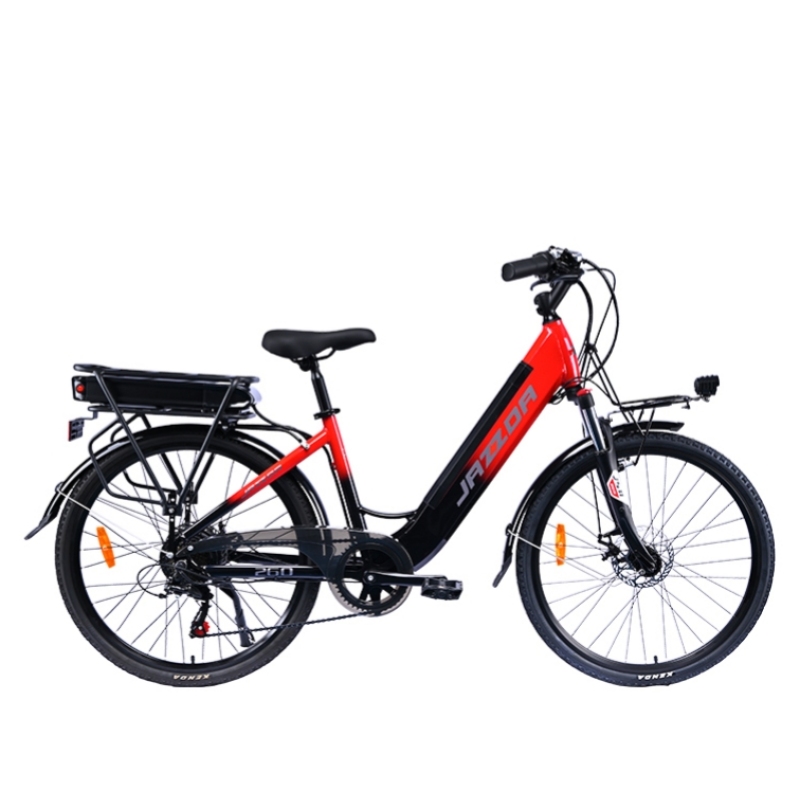 24 Inch Aluminum Alloy Frame Electric City Bike 250W 36V Dual Lithium Battery Long Range Delivery Ebike 26 Inch Optional