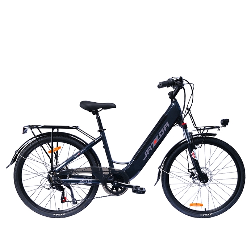 24 Inch Aluminum Alloy Frame Electric City Bike 250W 36V Dual Lithium Battery Long Range Delivery Ebike 26 Inch Optional