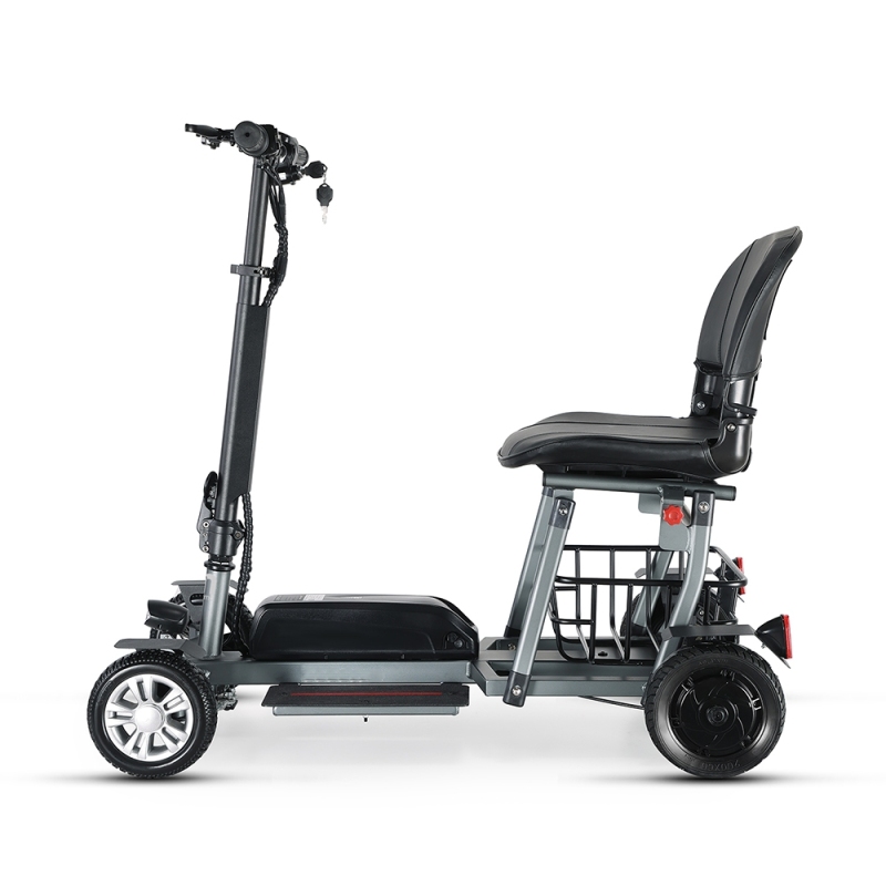 36V 300W Foldable Electric Mobility Scooter 4 Wheel Light Weight Elderly-friendly Reverse Button 500W Motor Power Front Brake