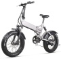 Full Suspension 20 Inch 4.0 Fat Tyre Foldable Electric Bike 48V 500W Bike Foldable Electric Bicycle With 48V 12.8Ah Lion Battery
