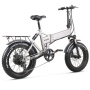 Full Suspension 20 Inch 4.0 Fat Tyre Foldable Electric Bike 48V 500W Bike Foldable Electric Bicycle With 48V 12.8Ah Lion Battery