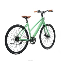 New Design Decent Fixed Gear Bikes Electric Walking Bike With 36V 7Ah LG Hidden Battery Belt Drive Ebike With Torque Sensor