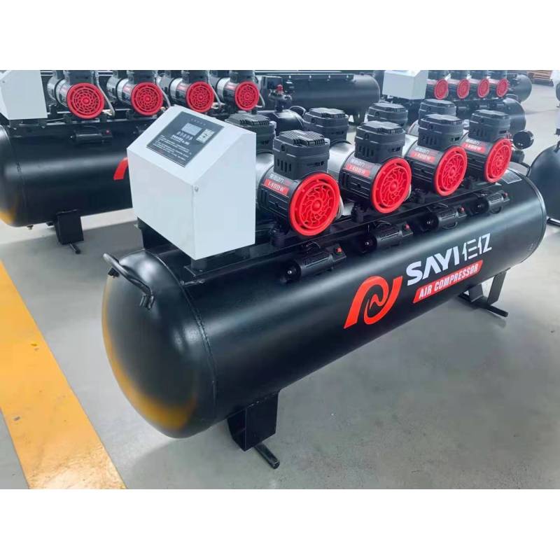 Model SY-800 4/120 Oilless Engine 3200W, 1440 rpm Piston Oil Free 10 bar Air Compressor with 120l Air Tank