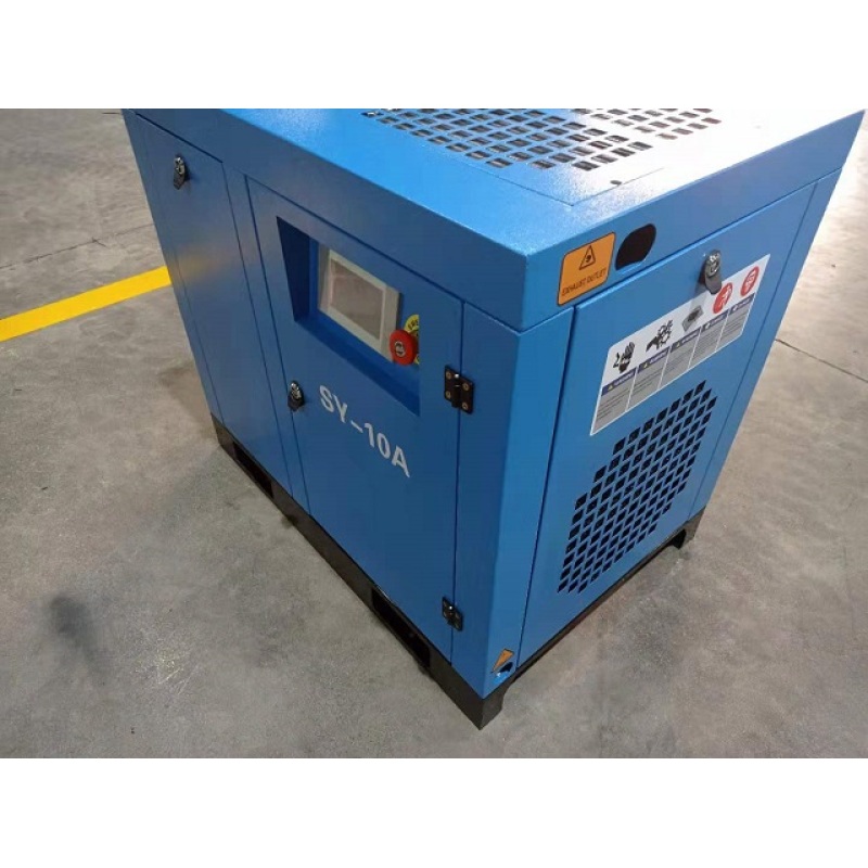 CE Approved SY-10A Single Stage Permanent Magnet Frequency Air Dryer Screw Air Compressor