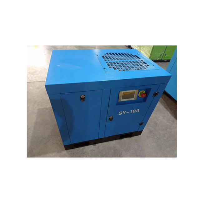 CE Approved SY-10A Single Stage Permanent Magnet Frequency Air Dryer Screw Air Compressor