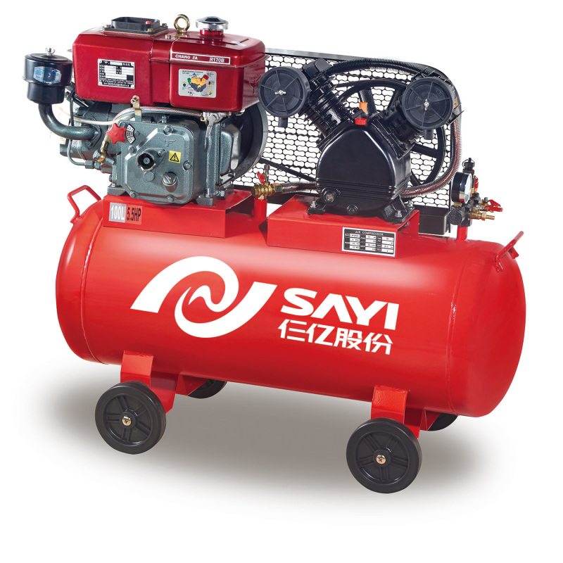 Competitive Price Sy-V2105D Diesel Engine Air Compressor 300l for Wild Plant Mining Rock Drilling