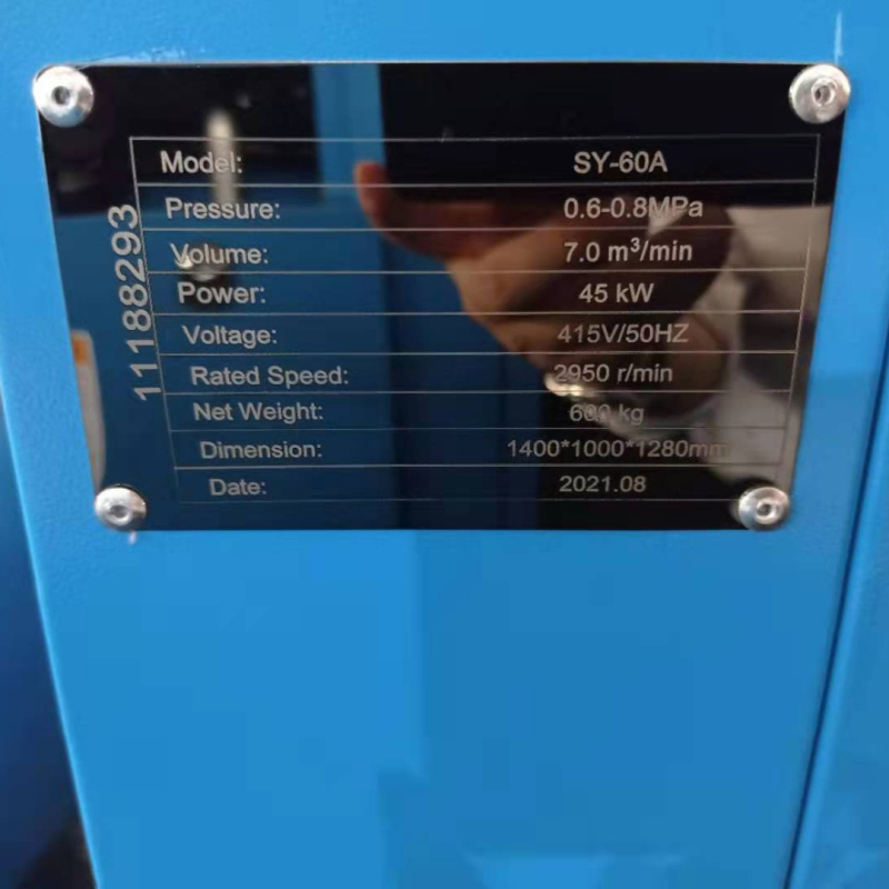60 hp Stationary Single Stage Screw Type Baosi air end scroll compressor industry Screw Air-compressors