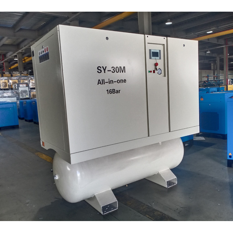 SAYIAIR 22KW 30HP 16bar 3PH Magnetic Frequency Motor Screw Air Compressor with Air Dryer Filter Tank 470L