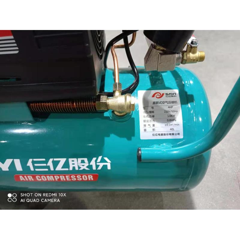New Products 2hp Industrial Air Compressor 25L 24L Portable Piston Direct Driven for Colombia Project