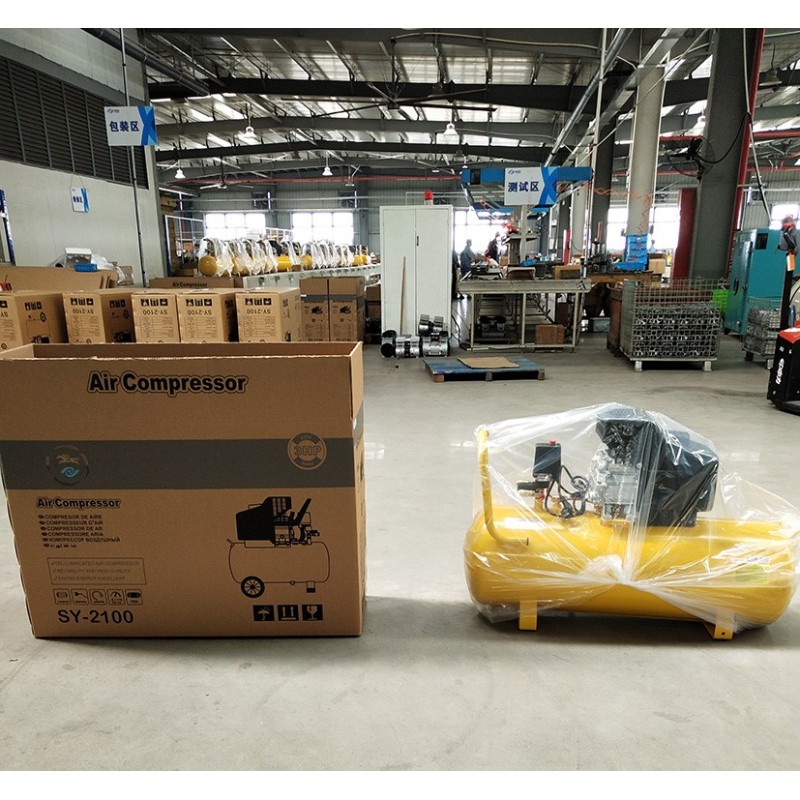 Wholesales OEM to Egypt SY-2100 competitive price 3hp air compressor 100 liter tank golden color customization